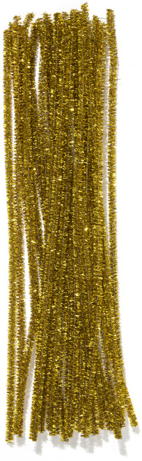 CousinDIY Tinsel Stems 6mmx12" 25/Pkg-Gold A50026LN-00891