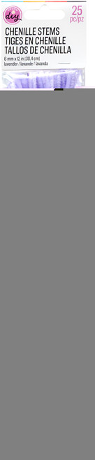 CousinDIY Chenille Stems 6mmx12" 25/Pkg-Lavender - 5A002F60-00479 - 191648093995