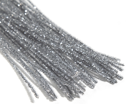 CousinDIY Tinsel Stems 6mmx12" 25/Pkg-Silver - A50026M4-00892 CousinDIY Tinsel Stems 6mmx12" 25/Pkg-Silver - A50026M4-00892