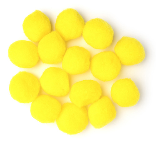 CousinDIY Pom Poms 1.5" 15/Pkg-Yellow - POM1HLF-00781