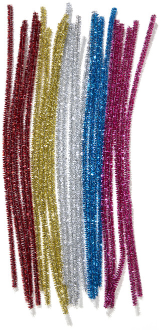 CousinDIY Tinsel Stems 6mmx12" 25/Pkg-Multi - A50026MB-00890