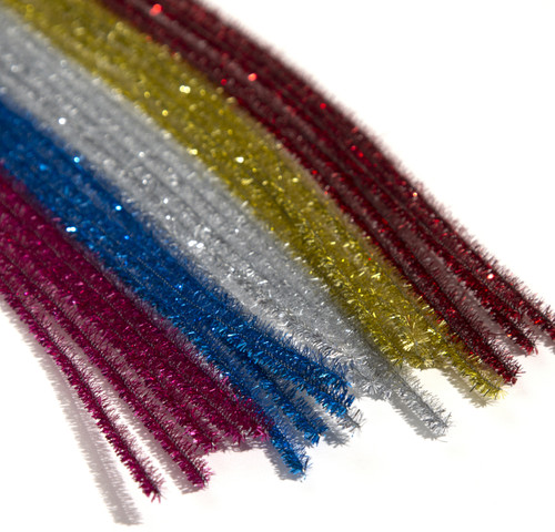 CousinDIY Tinsel Stems 6mmx12" 25/Pkg-Multi - A50026MB-00890 CousinDIY Tinsel Stems 6mmx12" 25/Pkg-Multi - A50026MB-00890