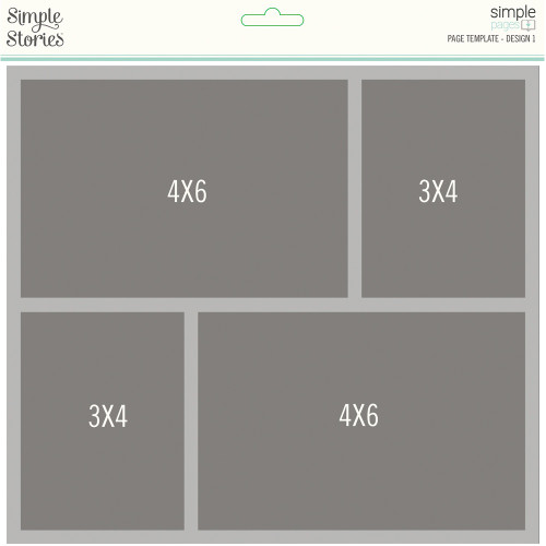 Simple Stories Simple Pages Page Template-(1) 2-3"X4" & 2-4"X6" SPT15827