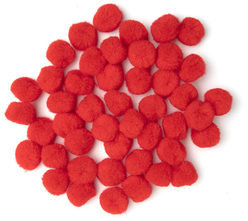 CousinDIY Pom-Poms .75" Inch 45/Pkg-Red - 5A002F7D-00794