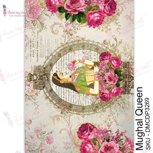 3 Pack Dress My Craft Transfer Me Sheet A4-Mughal Queen MCDP3269