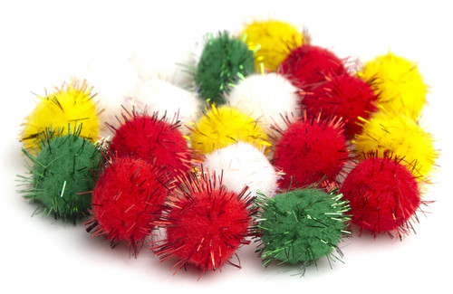 CousinDIY Pom-Poms 1" 20/Pkg-Christmas Darks 40000814