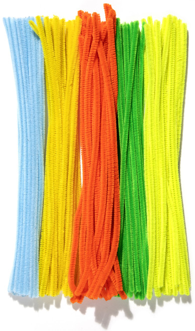 CousinDIY Chenille Stems 6mmx12" 100/Pkg-Neon - A50026LZ-00490