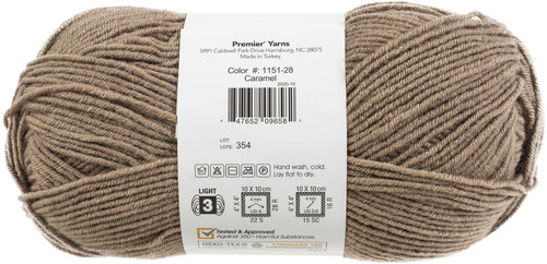 3 Pack Premier Yarns Wool Select Yarn-Caramel 1151-28
