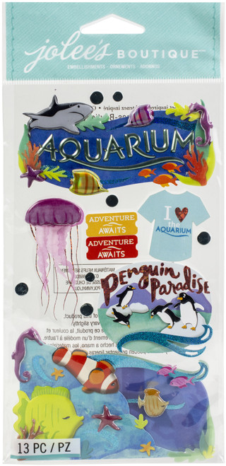 3 Pack Jolee's Boutique Themed Embellishment-Aquarium 50-51024 - 015586937091