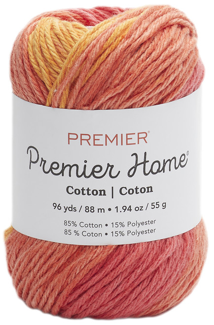 6 Pack Premier Home Cotton Multi Yarn-Orange Stripe 44-56 - 847652075341