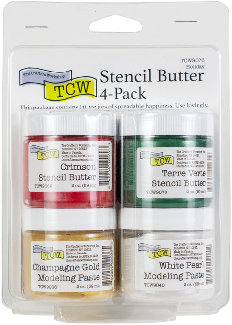 Crafter's Workshop Stencil Butter 2oz 4/Pkg-Holiday TCW9076 - 842254090761