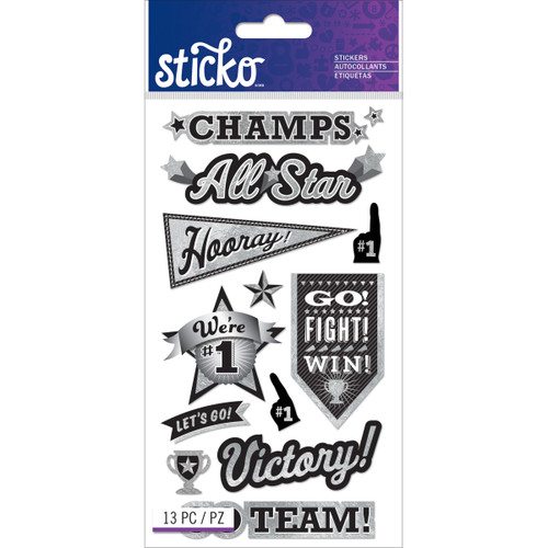 6 Pack Sticko Stickers-Sports Words E5201313 - 015586829501