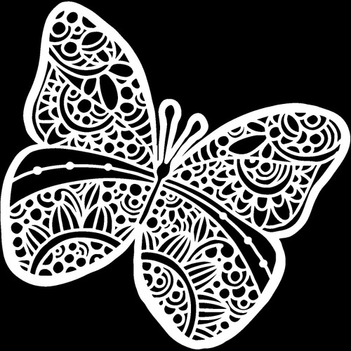 Crafter's Workshop Template 6"X6"-Sunny Butterfly - TCW6X6XX-934 - 842254029341