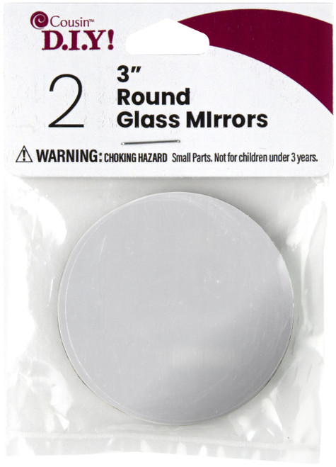 CousinDIY Round Glass Mirrors 2/Pkg-3" 40000665 - 191648095210