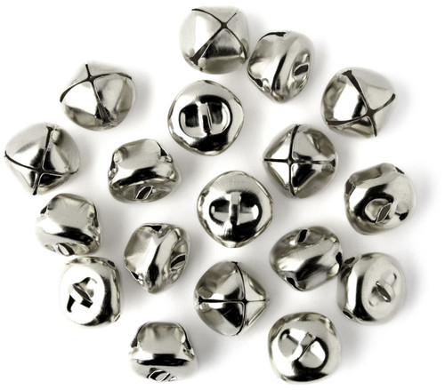 CousinDIY Jingle Bells 1" 18/Pkg-Silver - 40000635-628 CousinDIY Jingle Bells 1" 18/Pkg-Silver - 40000635-628