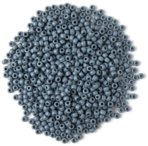 CousinDIY Pony Beads 6mmx9mm 720/Pkg-Opaque Gray - PB720-843
