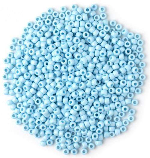 CousinDIY Pony Beads 6mmx9mm 720/Pkg-Opaque Ligth Blue - PB720-844