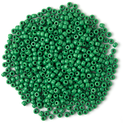 CousinDIY Pony Beads 6mmx9mm 1,000/Pkg-Opaque Green A50026N7-836