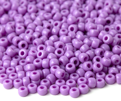 CousinDIY Pony Beads 6mmx9mm 1,000/Pkg-Opaque Purple - 5A002F6L-837