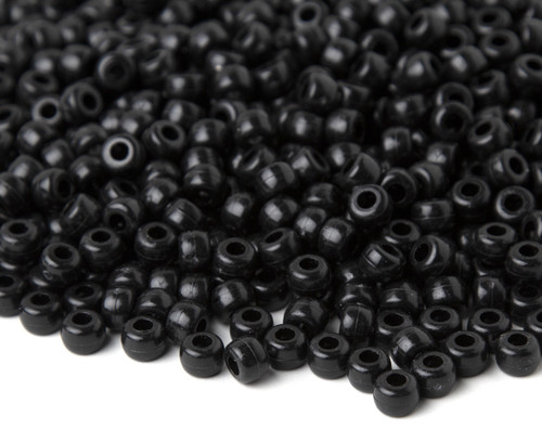 CousinDIY Pony Beads 6mmx9mm 720/Pkg-Opaque Black PB720-847