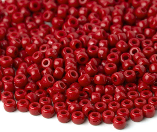 CousinDIY Pony Beads 6mmx9mm 720/Pkg-Opaque Red PB720-841