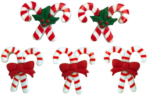 6 Pack - Buttons Galore Theme Buttons-Peppermint Pairs - BGTB-4827 - 840934091848