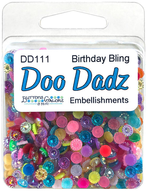 3 Pack Buttons Galore Doodadz Embellishments-Birthday Bling DOODADZ-DD111 - 840934087346