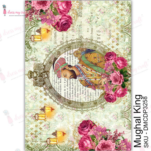 Dress My Craft Transfer Me Sheet A4-Mughal King - MCDP3258