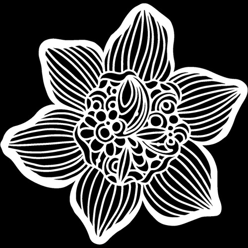 Crafter's Workshop Template 6"X6"-Cupped Daffodil - TCW6X6XX-930 - 842254029303
