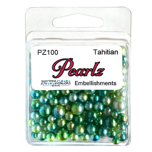 6 Pack Buttons Galore Pearlz Embellishment Pack 15g-Tahitian PRLZ-100 - 840934081092