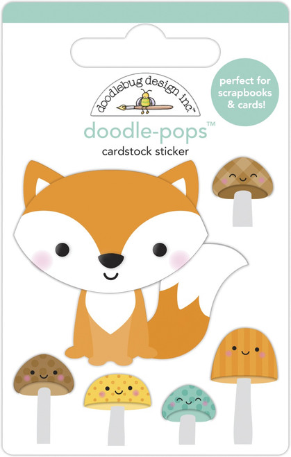 6 Pack Doodlebug Doodle-Pops 3D Stickers-Fox & Friends DP6951 - 842715069510