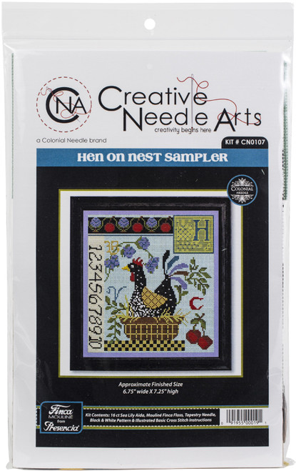 Colonial Needle Counted Cross Stitch Kit 6"X6.25"-Hen On A Nest (16 Count) -CN0107 - 091955000191