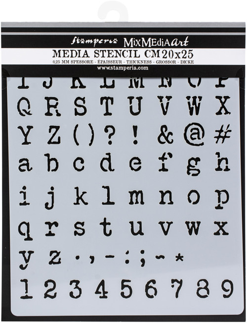 3 Pack Stamperia Stencil 7.87"X9.84"-Alphabet & Numbers, Calligraphy KSTD061 - 5993110010876