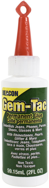 Beacon Gem-Tac Permanent Adhesive-2oz GT2OZBLK - 054947000838