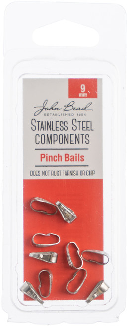3 Pack Stainless Steel Pinch Bail 10/Pkg-9mm 26140050 - 665772176133