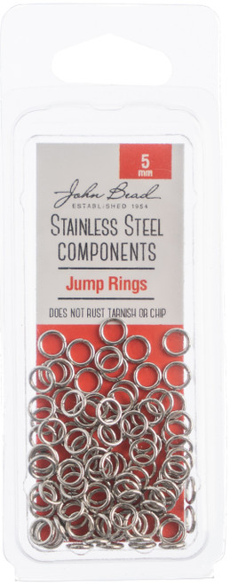 3 Pack John Bead Stainless Steel Jump Ring 100/Pkg-5mm 26140004 - 665772175679