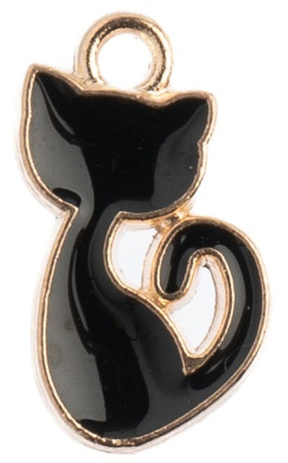 3 Pack John Bead Sweet & Petite Charms-Retro Cat Black, 8x15mm 10/Pkg 32640464-34