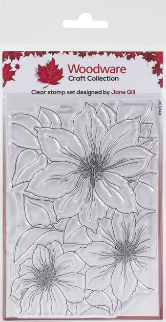 Woodware Clear Stamps 4"X6"-Clematis JGS749 - 50553059608445055305960844