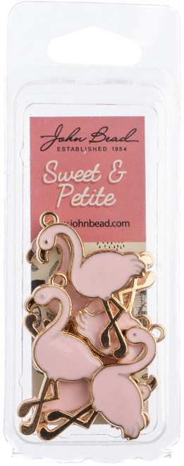 3 Pack John Bead Sweet & Petite Charms-Flamingo Light Pink, 35x6mm 8/Pkg 32640464-63 - 665772174146