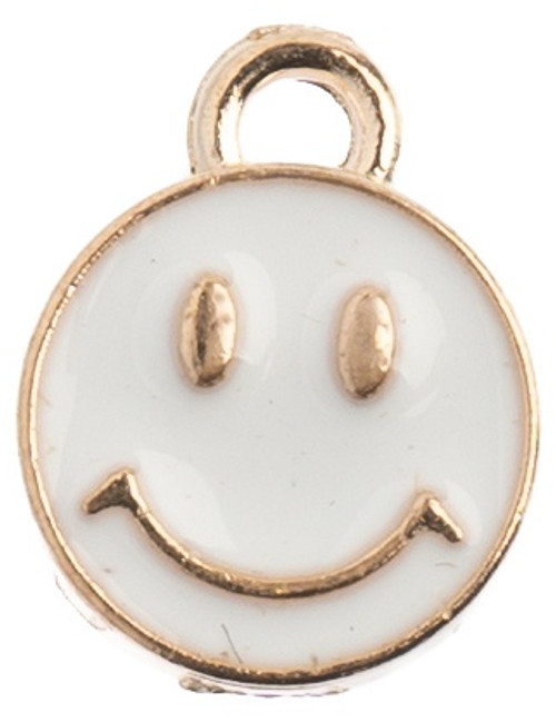 3 Pack John Bead Sweet & Petite Charms-Happy Face White, 10x13mm 10/Pkg 32640464-46