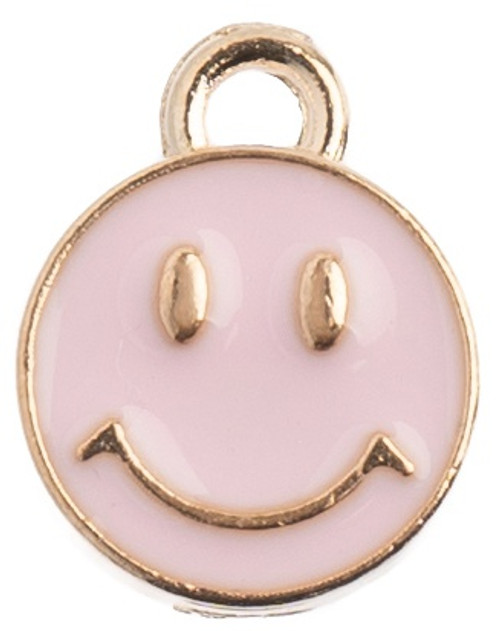 3 Pack John Bead Sweet & Petite Charms-Happy Face Pink, 10x13mm 10/Pkg 32640464-47