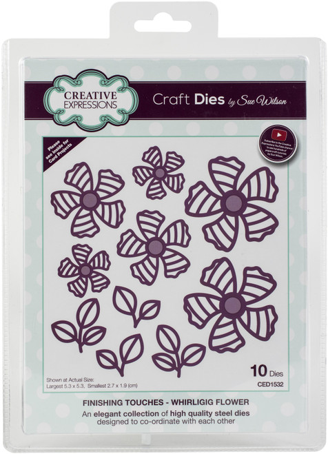 Creative Expressions Craft Dies By Sue Wilson-Finishing TouchesWhirligig Flower CED1532 - 50553059604865055305960486