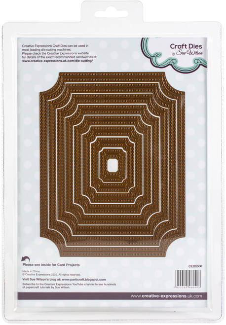 Creative Expressions Craft Dies By Sue Wilson-NobleCut Corner Rectangles CED5530