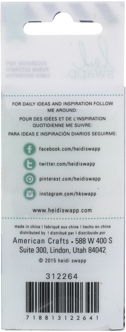 3 Pack Heidi Swapp Washi Tape 8/Pkg-Assorted Mint 312264