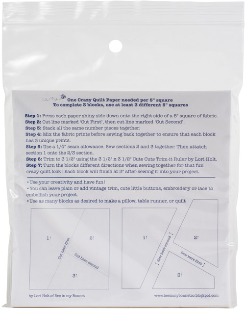 Riley Blake Crazy Quilt Paper 42/Pkg-5"X5" Stacker QP17318