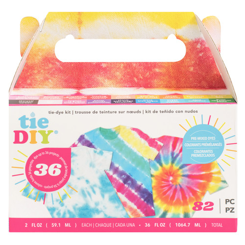 American Crafts Medium Tie Dye Kit 2oz 82/Pkg-18 ASSORTED COLORS - 34003375 - 718813533041