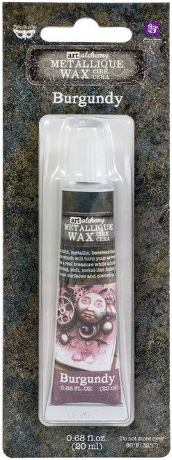 Finnabair Art Alchemy Metallique Wax .68 Fluid Ounce-Burgundy - AAMW-68373 - 655350968373