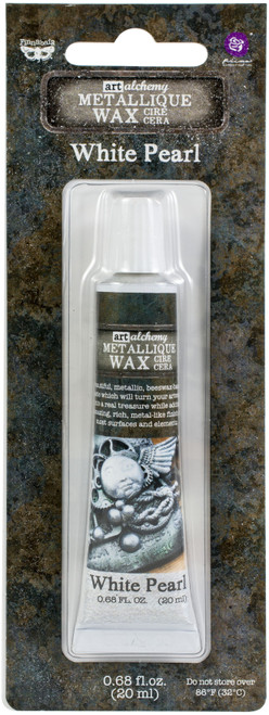 Finnabair Art Alchemy Metallique Wax .68 Fluid Ounce-White Pearl AAMW-68380 - 655350968380