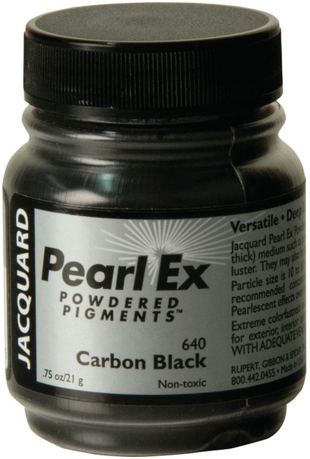 Jacquard Pearl Ex Powdered Pigment .75oz-Carbon Black - JPX1-1640 - 743772164005 Jacquard Pearl Ex Powdered Pigment .75oz-Carbon Black - JPX1-1640 - 743772164005