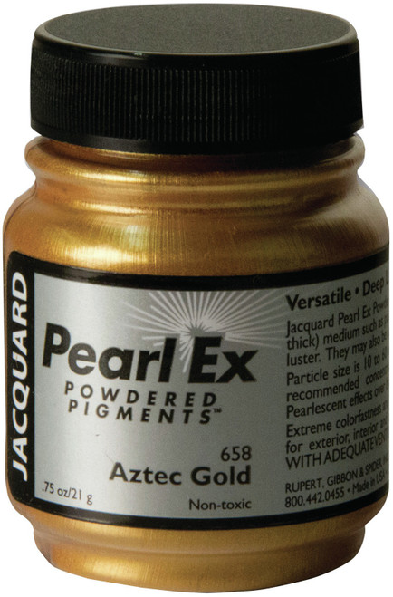 Jacquard Pearl Ex Powdered Pigment .75oz-Aztec Gold JPX1-1658 - 743772165804